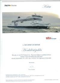 P&amp;O Ferries / stx Europe L-1367 Spirit of Britain - kutsu