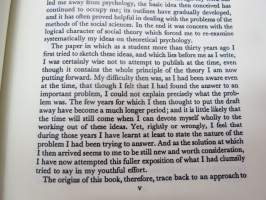 The sensor order - An Inquiry into the Foundations of Theoretical Psychology