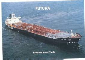 Futura 1992  - laivaesite tekn tiedot takana koko A5