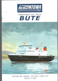 BUTE / Remontowa Group Passenger - car - ferry  Waterline Model cut-out card kit scale 1 : 1250 -  leikattava pienoismalli