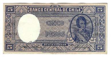 Chile 5 Pesos 1960 - seteli