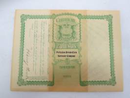 Perfection Broom-Corn Harvester Company, 2 shares, nr 94 -share certificate / osakekirja