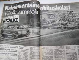 Tuulilasi 1981 nr 6, sisältää mm. seur. artikkelit / kuvat / mainokset; Renault Fuego TX koeajo, Autolomalle junalla, Suomen lupaavin tallikuski Sami Pensala,