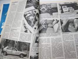 Tuulilasi 1981 nr 6, sisältää mm. seur. artikkelit / kuvat / mainokset; Renault Fuego TX koeajo, Autolomalle junalla, Suomen lupaavin tallikuski Sami Pensala,