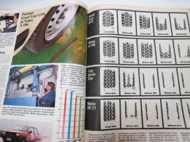Tuulilasi 1981 nr 6, sisältää mm. seur. artikkelit / kuvat / mainokset; Renault Fuego TX koeajo, Autolomalle junalla, Suomen lupaavin tallikuski Sami Pensala,