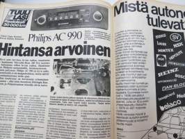 Tuulilasi 1981 nr 6, sisältää mm. seur. artikkelit / kuvat / mainokset; Renault Fuego TX koeajo, Autolomalle junalla, Suomen lupaavin tallikuski Sami Pensala,