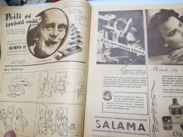 Suomen Kuvalehti 1948 nr 15, ilmestynyt 10.4.1948,  sis. mm. seur. artikkelit / kuvat / mainokset; Kansikuva Harjavalta - voimalapadon reikä, Olympia 52
