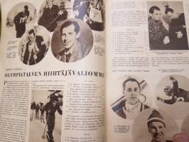 Suomen Kuvalehti 1948 nr 15, ilmestynyt 10.4.1948,  sis. mm. seur. artikkelit / kuvat / mainokset; Kansikuva Harjavalta - voimalapadon reikä, Olympia 52