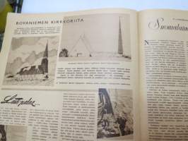 Suomen Kuvalehti 1948 nr 15, ilmestynyt 10.4.1948,  sis. mm. seur. artikkelit / kuvat / mainokset; Kansikuva Harjavalta - voimalapadon reikä, Olympia 52