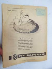 Suomen Kuvalehti 1948 nr 15, ilmestynyt 10.4.1948,  sis. mm. seur. artikkelit / kuvat / mainokset; Kansikuva Harjavalta - voimalapadon reikä, Olympia 52