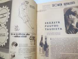 Suomen Kuvalehti 1948 nr 14, ilmestynyt 3.4.1948,  sis. mm. seur. artikkelit / kuvat / mainokset; Kansikuva Tela - &quot;Amerikkalaisia vetureita &amp; Suomen väkevin