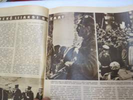 Suomen Kuvalehti 1948 nr 8, ilmestynyt 14.2.1948,  sis. mm. seur. artikkelit / kuvat / mainokset; Kansikuva Maria Vuorelainen - Kevät tekee tuloaan, Pelkäämmekö