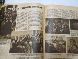 Suomen Kuvalehti 1948 nr 8, ilmestynyt 14.2.1948,  sis. mm. seur. artikkelit / kuvat / mainokset; Kansikuva Maria Vuorelainen - Kevät tekee tuloaan, Pelkäämmekö