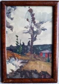 Seth Wähä,  akvarelli  sign , koko 35x25 cm  / Seth Joel Wähä ( 1888 Turku – 30. elokuuta 1958) oli suomalainen kuvataiteilija, joka kävi Turun
