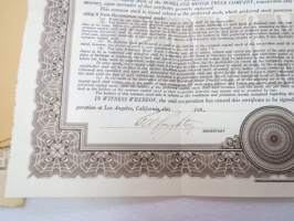 Moreland Motor Truck Company, 10 shares, nr 956, 1923 -share certificate / osakekirja