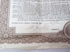 Moreland Motor Truck Company, 40 shares, nr 3867, 1923 -share certificate / osakekirja