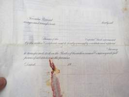 Moreland Motor Truck Company, 40 shares, nr 3867, 1923 -share certificate / osakekirja