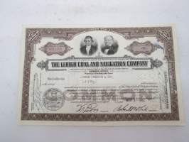 The Lehigh Coal and Navigation Company, 50 shares, nr NO11760, 1946 -share certificate / osakekirja