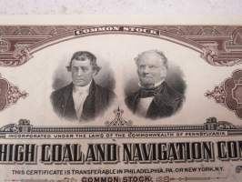 The Lehigh Coal and Navigation Company, 50 shares, nr NO11760, 1946 -share certificate / osakekirja