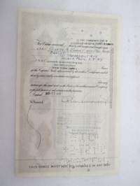 The Lehigh Coal and Navigation Company, 50 shares, nr NO11760, 1946 -share certificate / osakekirja