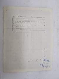Cholar Gould &amp; Savage Mining Company, 100 shares, nr 11503, 1949 -share certificate / osakekirja
