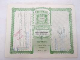 Union Petrochemical Corp. of Nevada, 100 shares, nr 4132, 1968 -share certificate / osakekirja