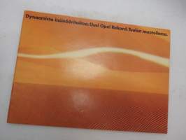 Opel Rekord -myyntiesite / sales brochure