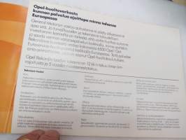 Opel Rekord -myyntiesite / sales brochure