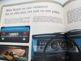 Opel Kadett 1967 -myyntiesite / sales brochure