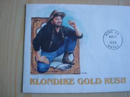 Klondike Gold Rush, 1998, USA, ensipäiväkuori, FDC. Kultakuume, kullankaivaja, kullanhuuhdonta. Katso myös muut kohteeni mm. noin 1500 erilaista amerikkalaista