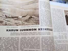 Suomen Kuvalehti 1956 nr 25, ilmestynyt 22.6.1956, sis. mm. seur. artikkelit / kuvat / mainokset; Kansikuva Kalle Kultala &quot;Kesän perhosia&quot;, Plastex - suomalaista