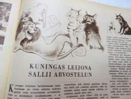 Suomen Kuvalehti 1956 nr 25, ilmestynyt 22.6.1956, sis. mm. seur. artikkelit / kuvat / mainokset; Kansikuva Kalle Kultala &quot;Kesän perhosia&quot;, Plastex - suomalaista