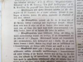 Helsingfors Tidningar, Lördagen den 25 Maj 1850, innehåller bl. a. följande artiklar / annonser; Utnämnde - Translatorn  wie generalgouvernements kansliet