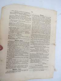 Helsingfors Tidningar, Lördagen den 25 Maj 1850, innehåller bl. a. följande artiklar / annonser; Utnämnde - Translatorn  wie generalgouvernements kansliet