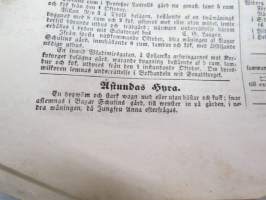 Helsingfors Tidningar, Lördagen den 25 Maj 1850, innehåller bl. a. följande artiklar / annonser; Utnämnde - Translatorn  wie generalgouvernements kansliet