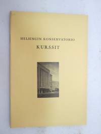 Helsingin konservatorio kurssit 1936 opasvihko -guide to courses