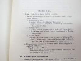 Helsingin konservatorio kurssit 1936 opasvihko -guide to courses