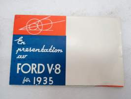 Ford V8 1935 -broschyr / sales brochure in swedish