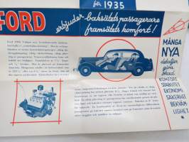 Ford V8 1935 -broschyr / sales brochure in swedish