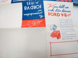 Ford V8 1935 -broschyr / sales brochure in swedish