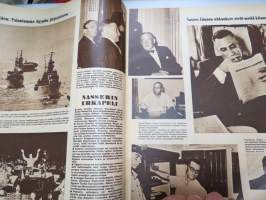 Suomen Kuvalehti 1956 nr 32, ilmestynyt 11.8.1956, sis. mm. seur. artikkelit / kuvat / mainokset; Kansikuva &quot;Minä - Nasser - Fallujan Tiikeri&quot;, Ranska ei halua