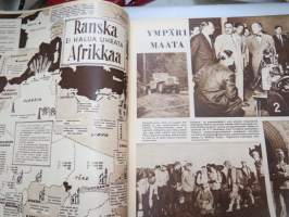 Suomen Kuvalehti 1956 nr 32, ilmestynyt 11.8.1956, sis. mm. seur. artikkelit / kuvat / mainokset; Kansikuva &quot;Minä - Nasser - Fallujan Tiikeri&quot;, Ranska ei halua