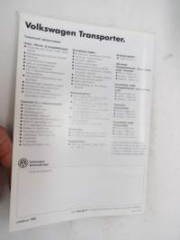 Volkswagen Transporter 1991 - Sukupolvenvaihdos -myyntiesite / brochure