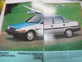 Toyota Carina II 1984 -myyntiesite, ruotsinkielinen / brochure, in swedish