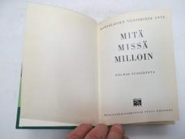 Mitä missä milloin 1953 MMM Kansalaisen vuosikirja - yearbook