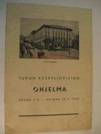 Turun Kesäyliopiston ohjelma kesäkuun 4 p. -heinäkuu 16.9. 1936