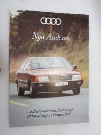 Nya Audi 100 1982 -broschyr / brochure in swedish, myyntiesite ruotsiksi