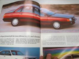 Nya Audi 100 1982 -broschyr / brochure in swedish, myyntiesite ruotsiksi