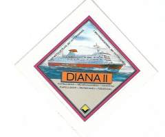 Diana II / Viking Line tarra , 9x9 cm