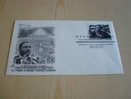 Martin Luther King Jr., 2005, USA, ensipäiväkuori, FDC. Minulla on myös samaa kuorta sarjan erilaisilla postimerkeillä sekä kymmeniä muita Martin Luther King